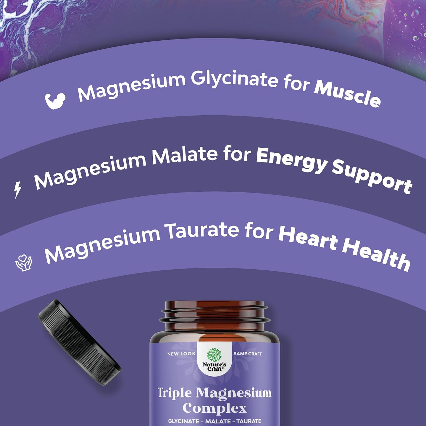 Triple Magnesium Complex 400mg per serving - 180 Capsules