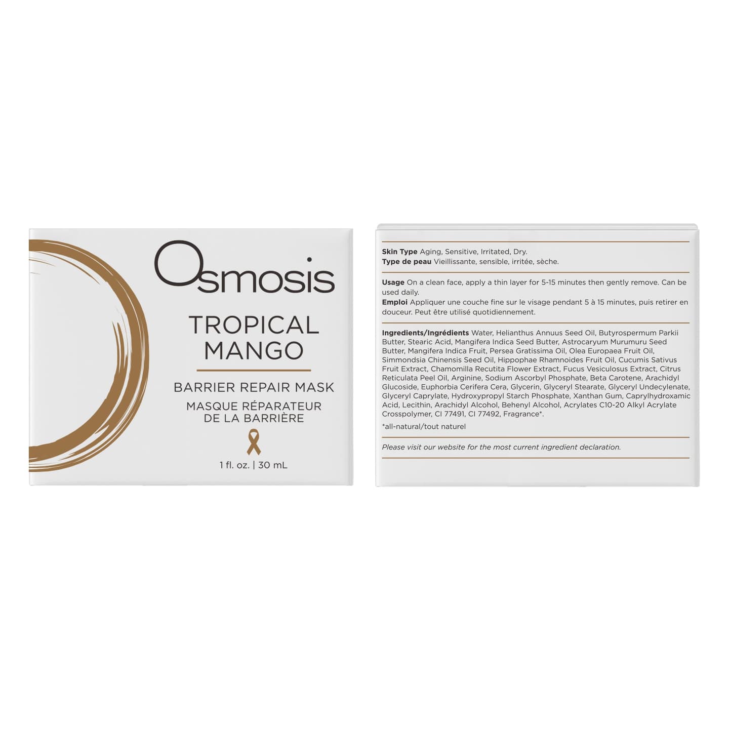 Tropical Mango - Barrier Repair Mask Deep Hydration and Skin Nourishing Treatment