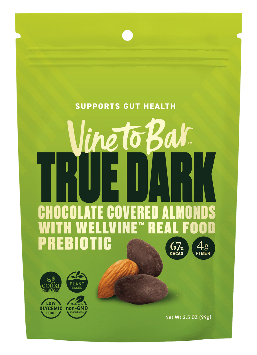 True Dark Chocolate Covered Almonds - Premium Dark Chocolate Almond Snack with Smooth 65% Cocoa, Gourmet Treat