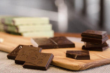 True Dark Dark Chocolate Bar - 65% Cocoa Premium Dark Chocolate with WellVine Chardonnay Marc, Smooth Rich Flavor Gourmet Chocolate Bar