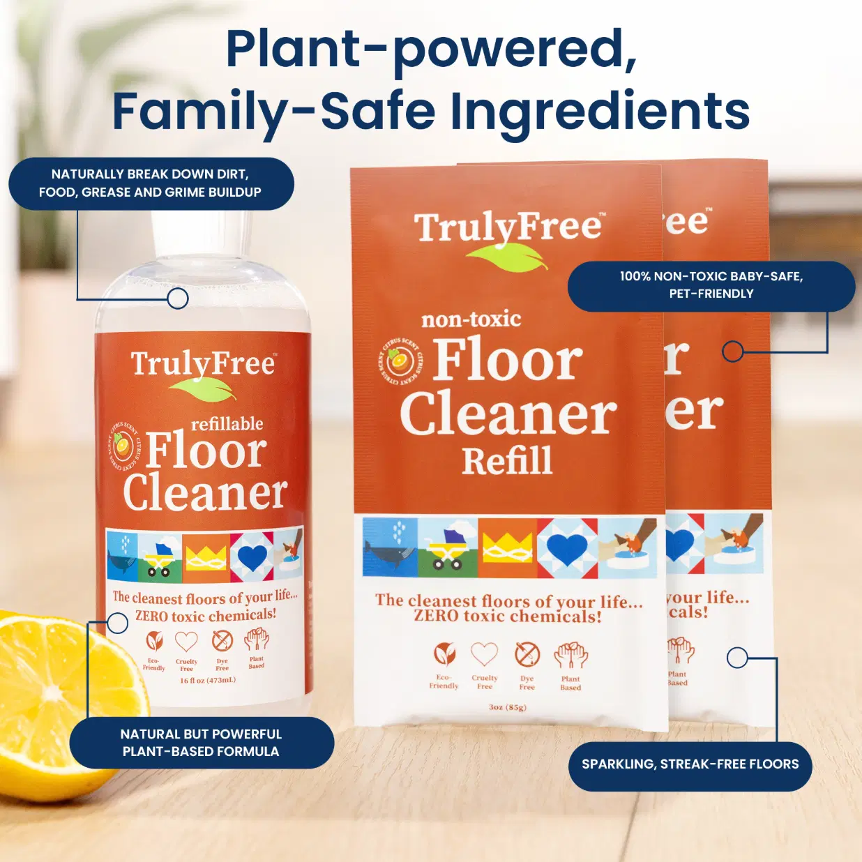 Truly Free Home Non-Toxic Floor Cleaner