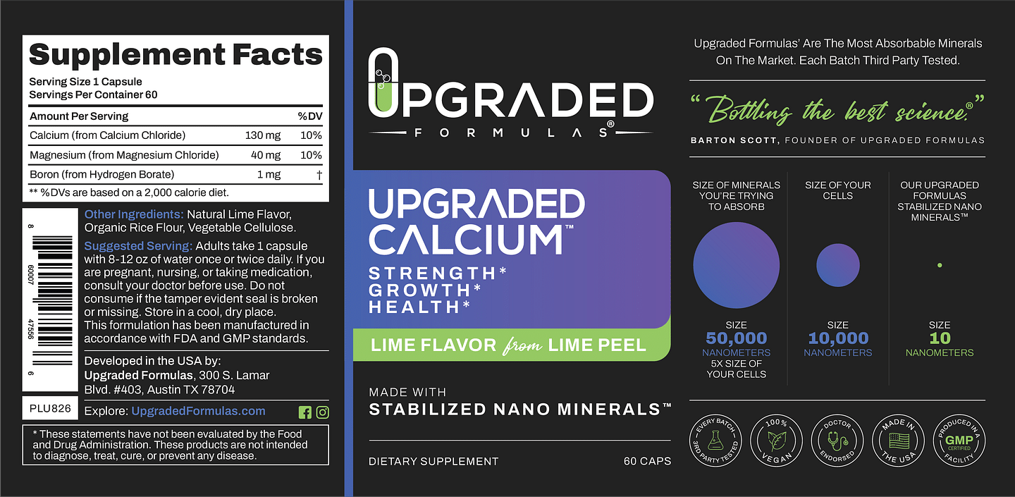 Upgraded Calcium 60 ct Capsules