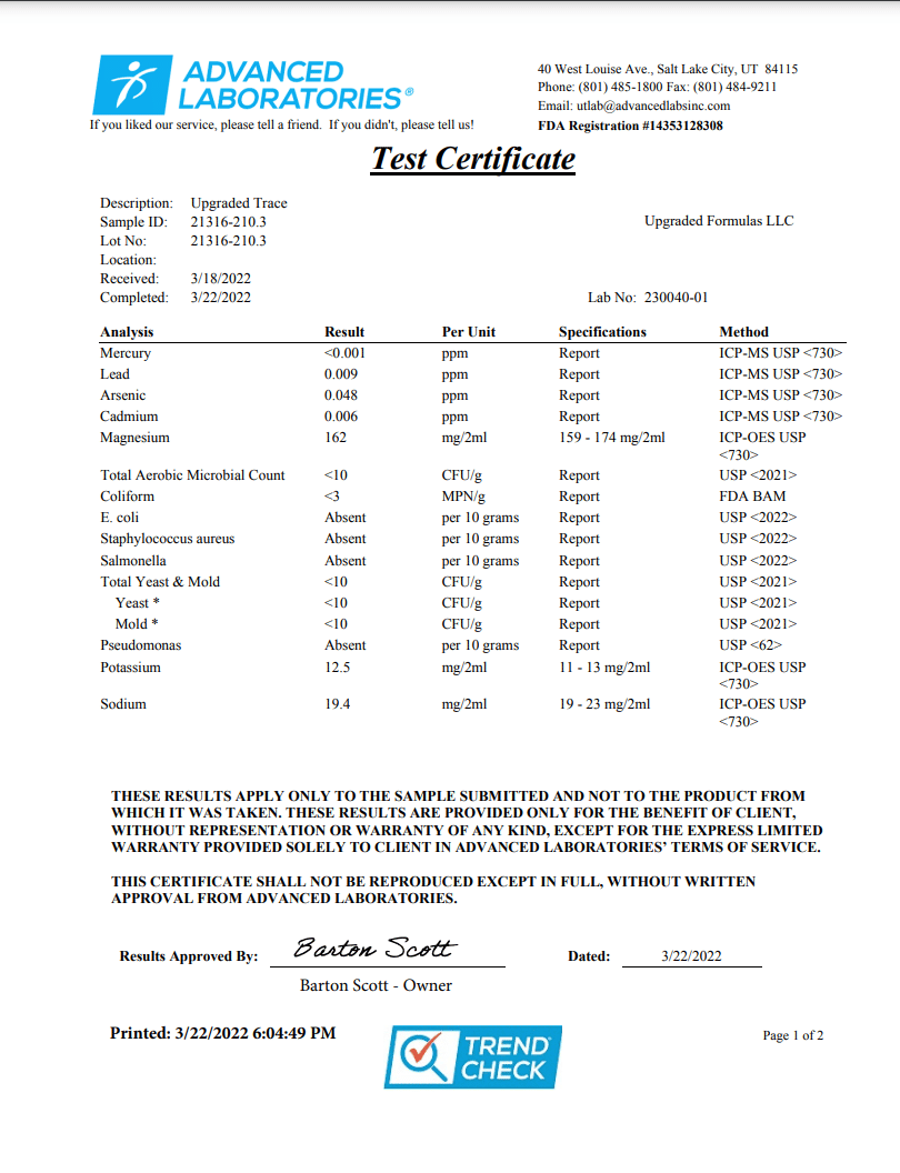 Upgraded Trace Minerals