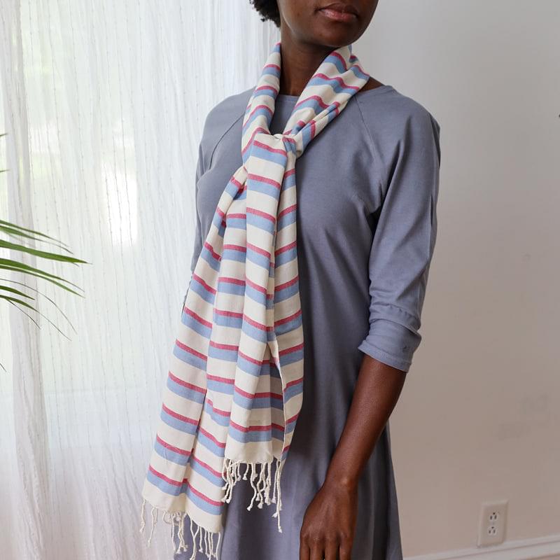 Urban Chic Scarf Natural Stripes