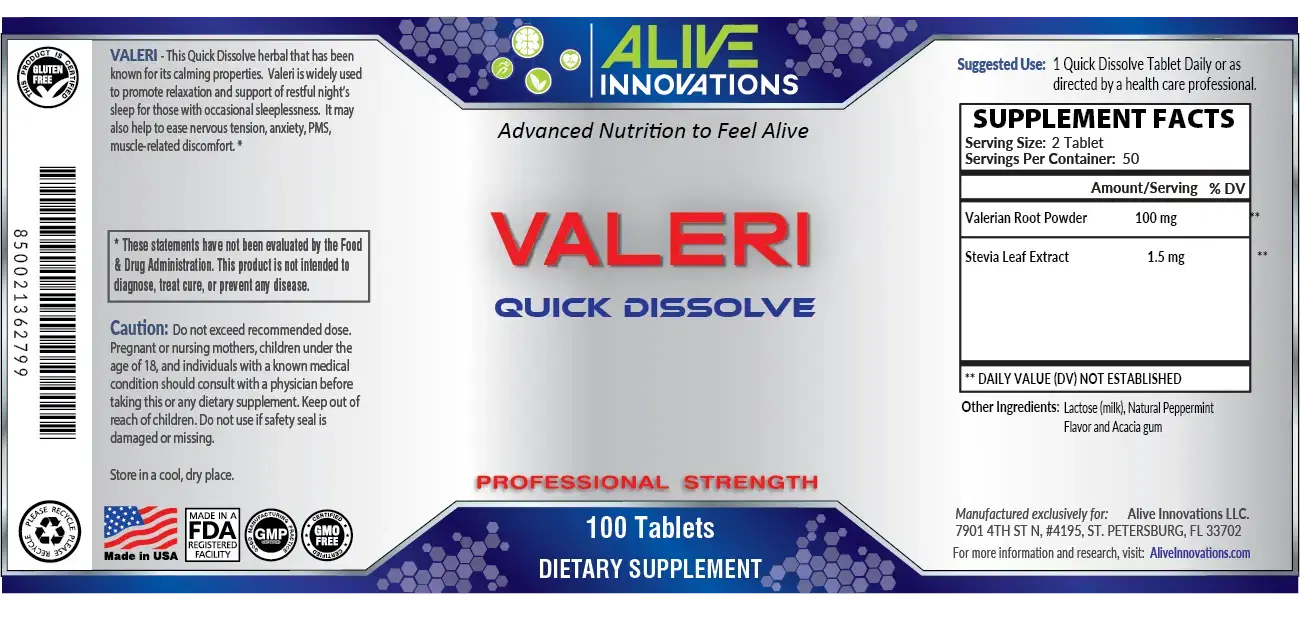Valeri – Valerian Root Supplement | Natural Sleep & Relaxation Support image