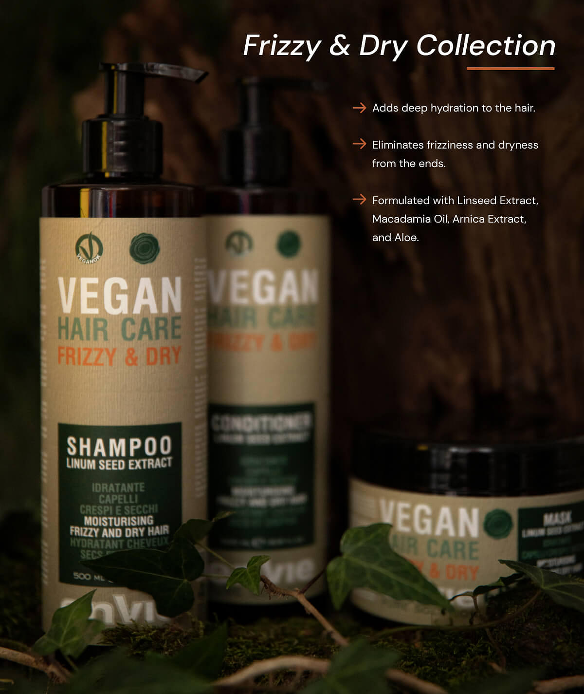 Vegan Hair Care Frizzy & Dry Mask