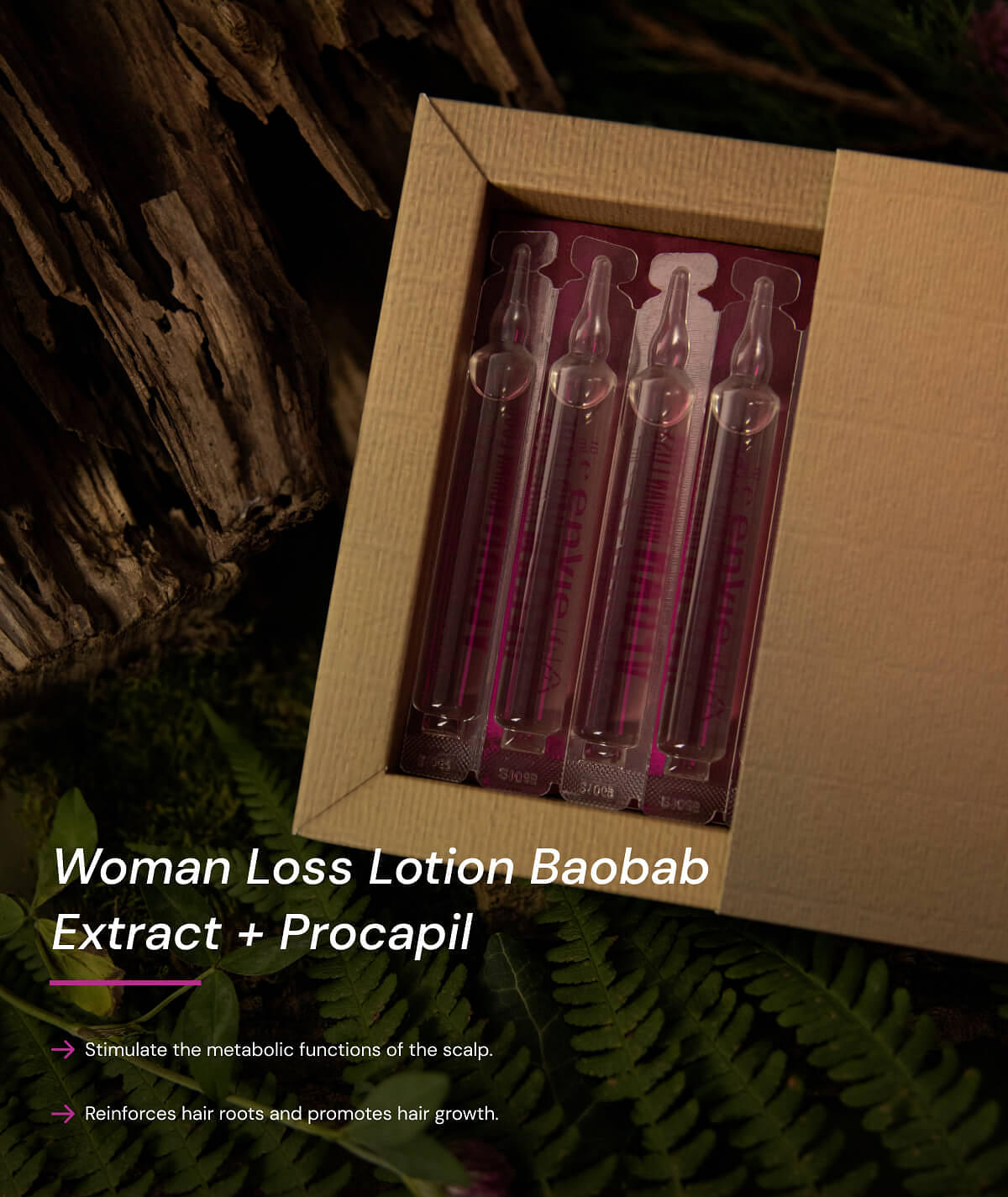 Vegan Hair Care Woman Loss Lotion Baobab Extract + Procapil