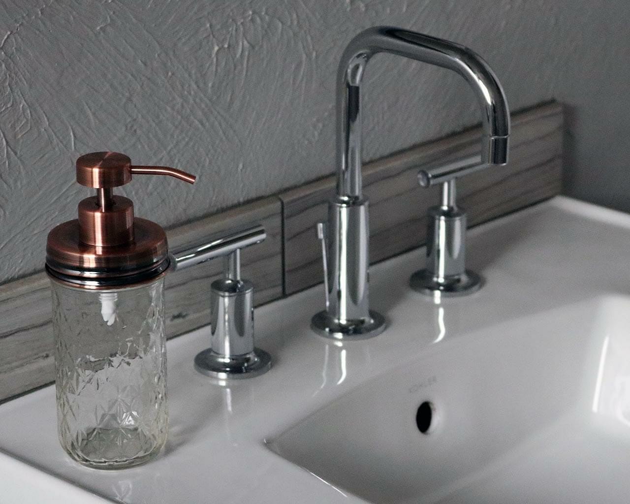 Vintage Copper Soap Pump Lid Kit for Regular Mouth Mason Jars