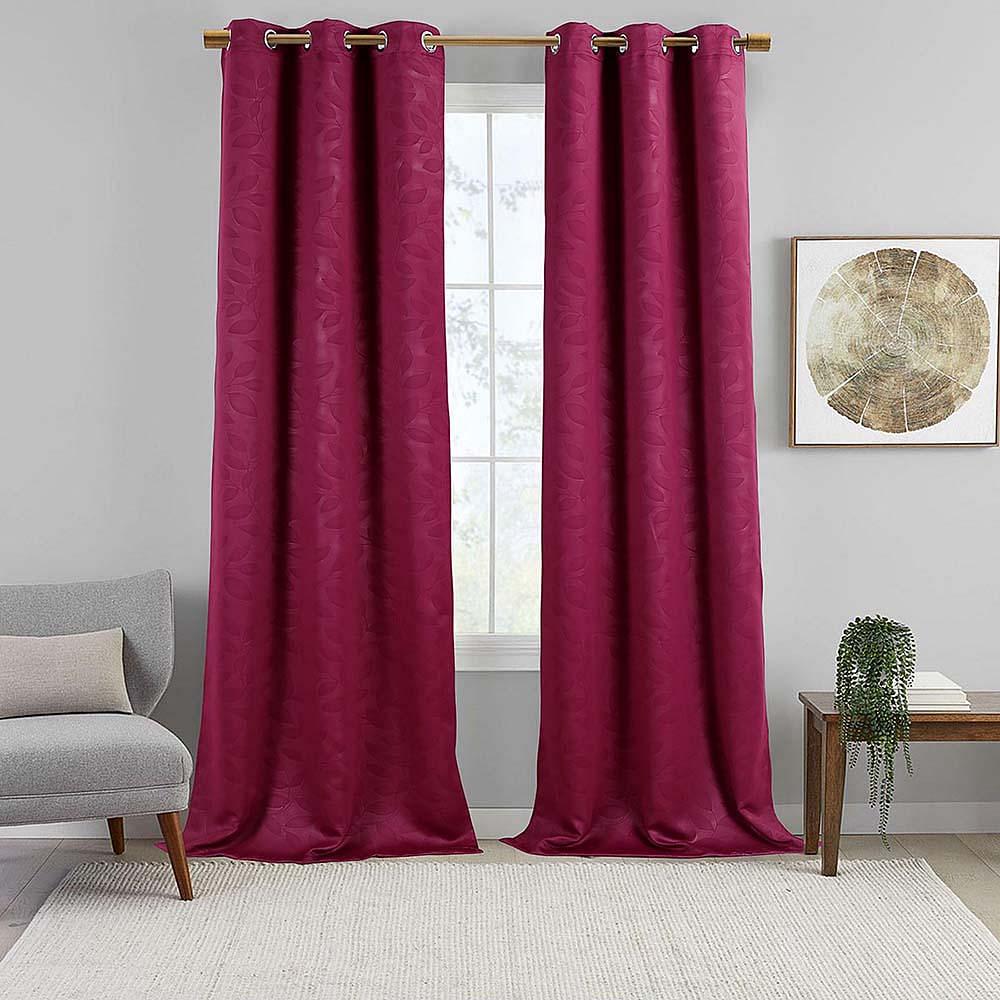 Virginia Blackout Weave Grommet Curtain Panels (Set of 2)