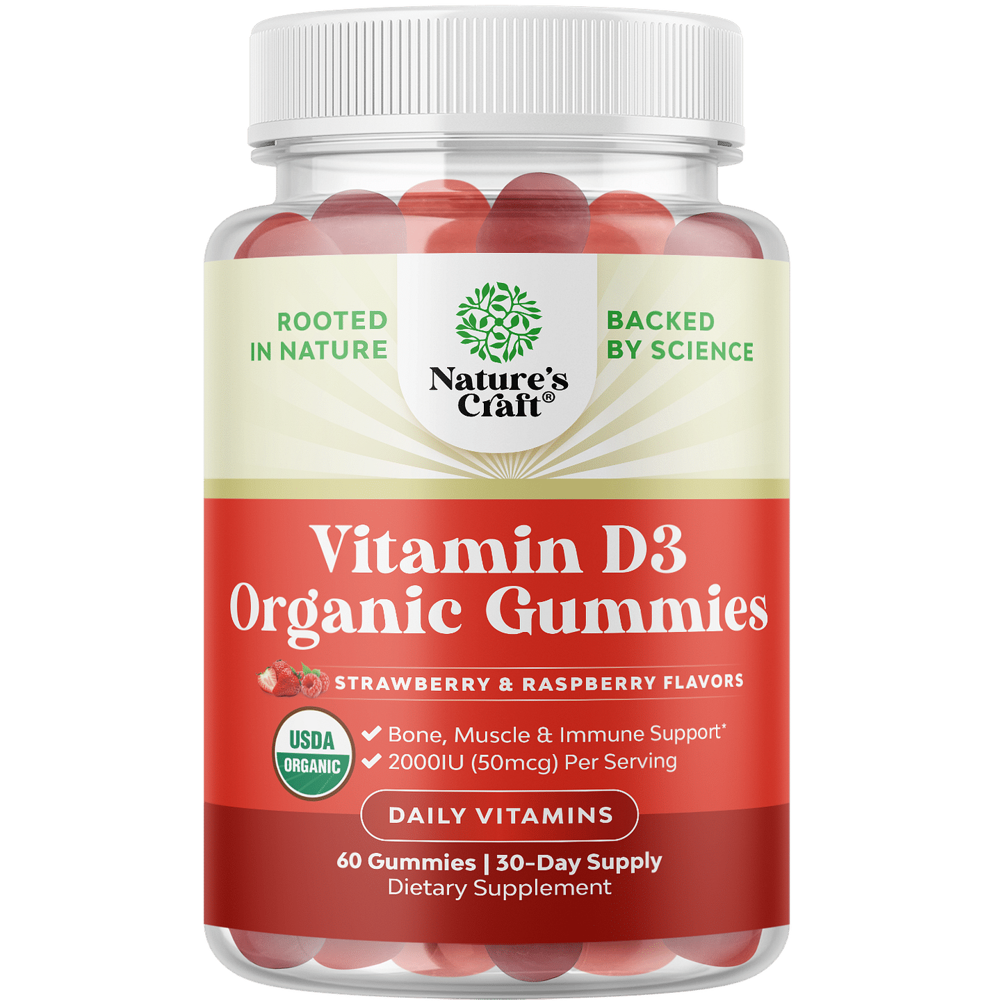 Vitamin D3 Organic  Gummies 2000IU per serving