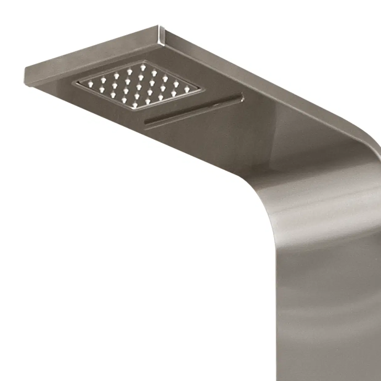 Waimea 6-in ShowerSpa with Dual-function Rain and Waterfall Showerhead with 3-Oversized Body Sprays and Handshower Brushed Stainless Steel