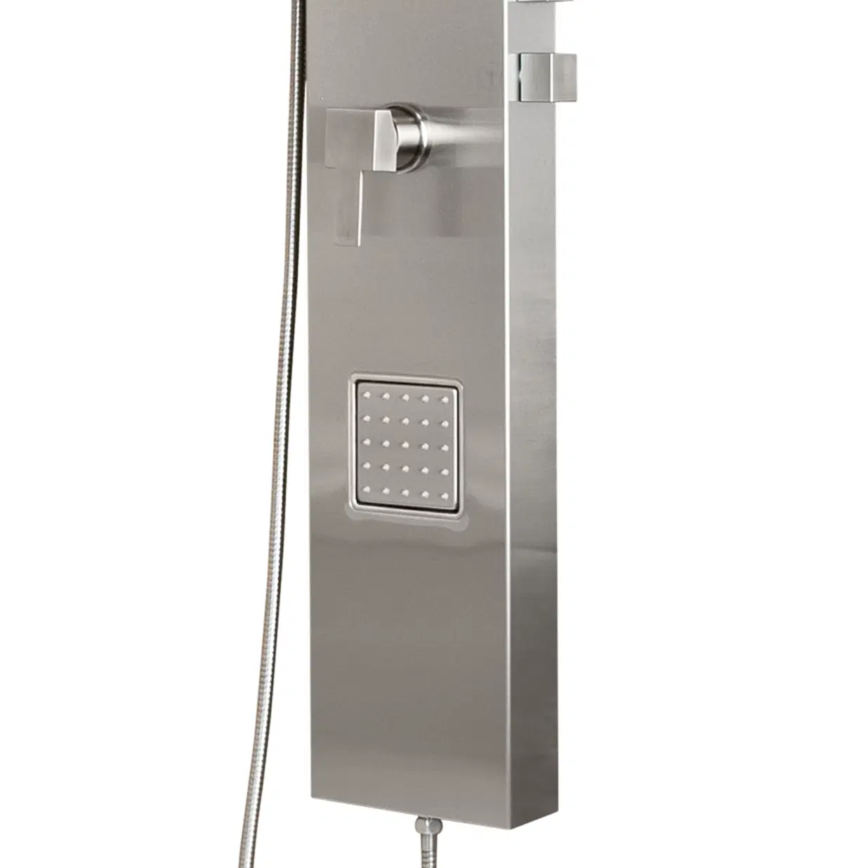 Waimea 6-in ShowerSpa with Dual-function Rain and Waterfall Showerhead with 3-Oversized Body Sprays and Handshower Brushed Stainless Steel