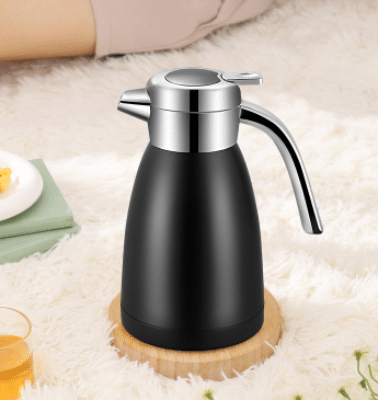 SOGA 1.2L Black Insulated Vacuum Flask 
