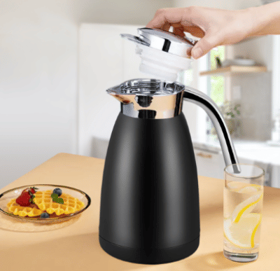 SOGA 1.2L Black Insulated Vacuum Flask 