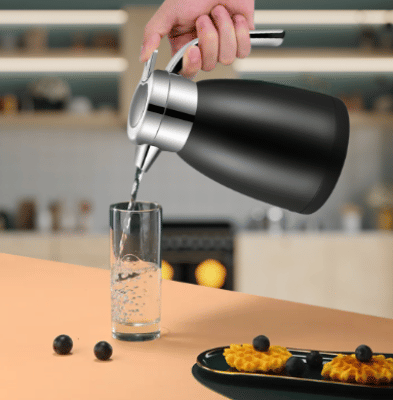 SOGA 1.2L Black Insulated Vacuum Flask 