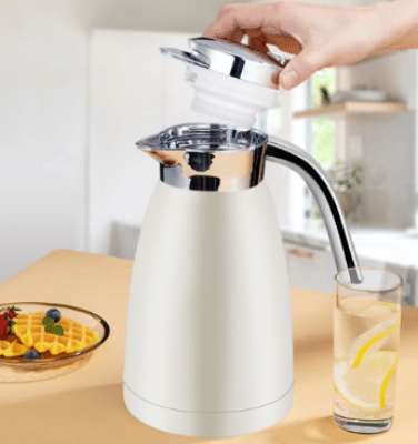 SOGA 1.2L White Insulated Vacuum Flask 