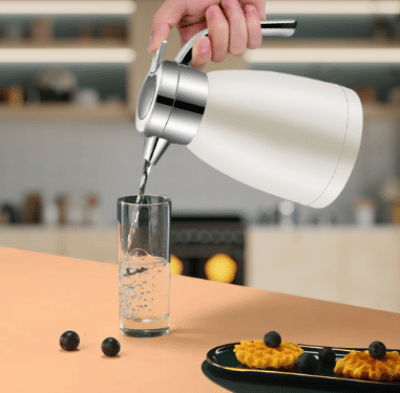 SOGA 1.2L White Insulated Vacuum Flask 