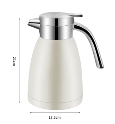 SOGA 1.2L White Insulated Vacuum Flask 