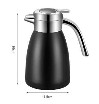SOGA 1.8L Black Insulated Vacuum Flask 