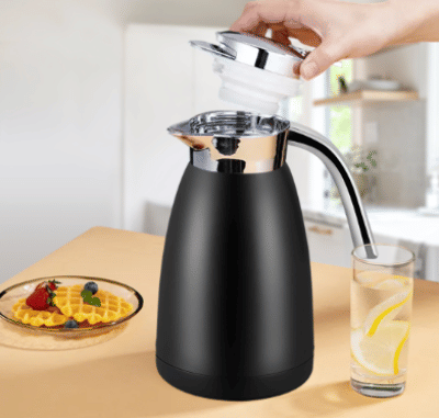 SOGA 1.8L Black Insulated Vacuum Flask 