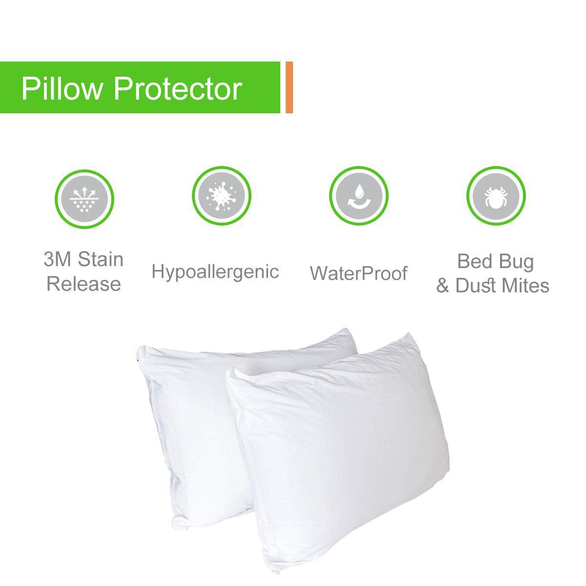 Waterproof Pillow Protector 3M Stain Release And TPU Laminated