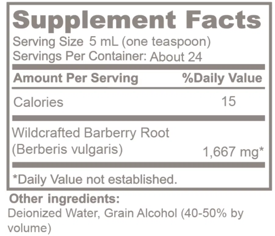 Wildcrafted Barberry Formula | 4 oz | Berberine-Rich Digestive & Immune Support Herbal Blend