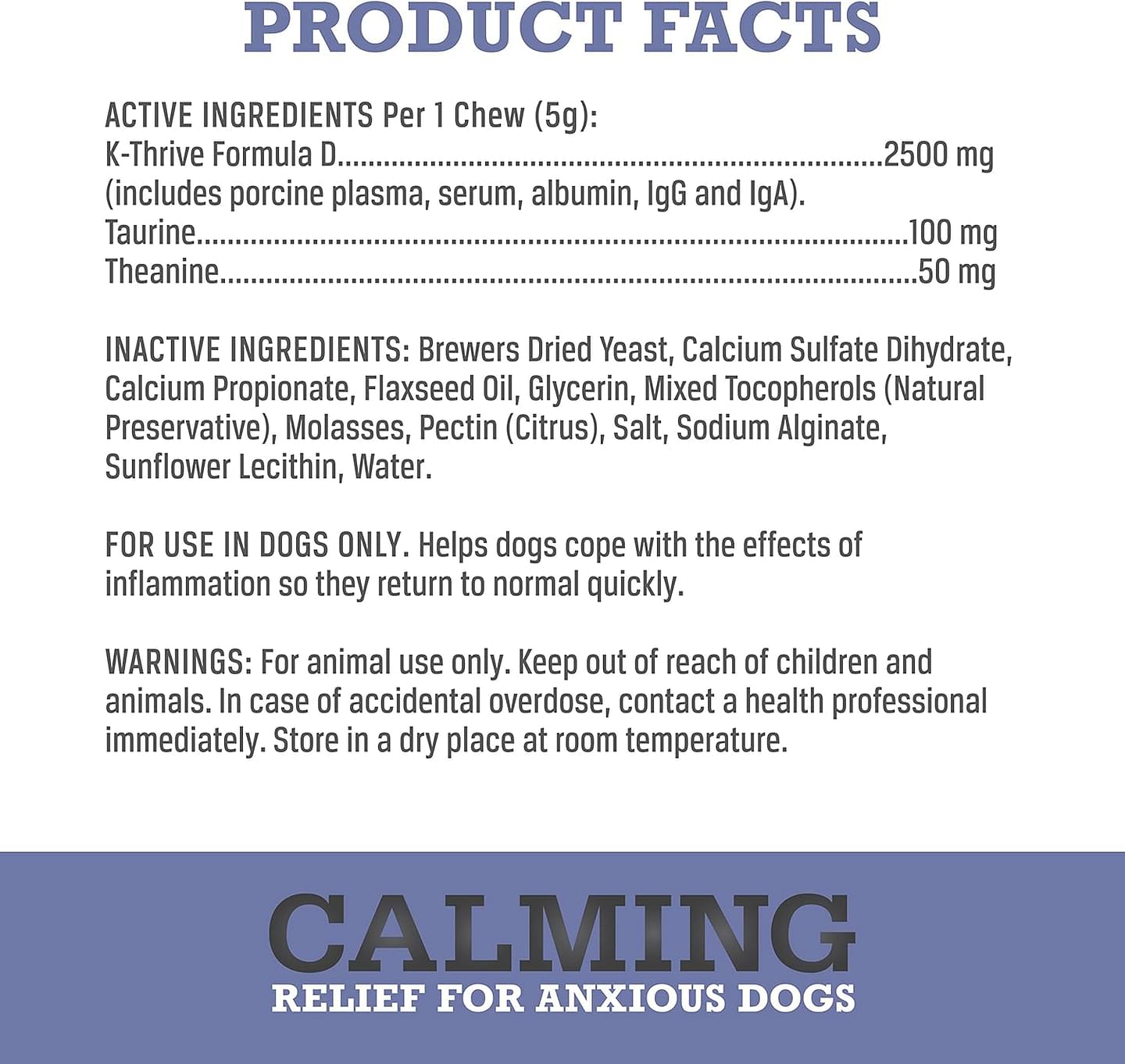 WINPRO | Calming Chews for Dogs, Plasma-Powered for Dog Anxiety Relief, Fast Acting Dog Relaxing Treats for Stress and Anxiety, All Breeds and Sizes, 60 Count, Made in USA