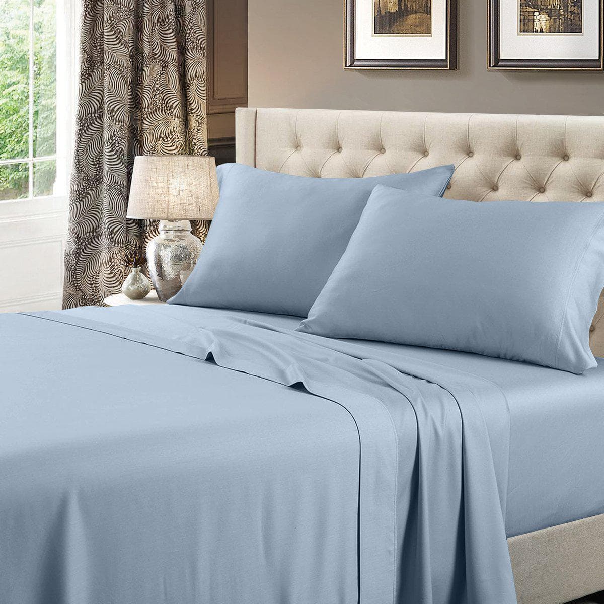 Wyoming King (84" X 84" Bed) Sheet Set 608 Soft Cotton Sateen Made in USA