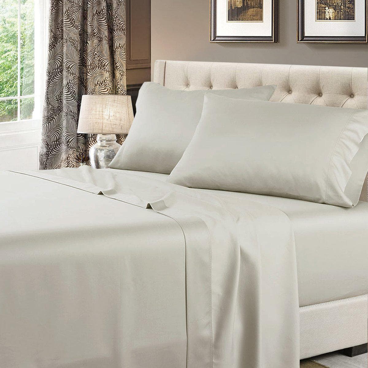 Wyoming King (84" X 84" Bed) Sheet Set 608 Soft Cotton Sateen Made in USA