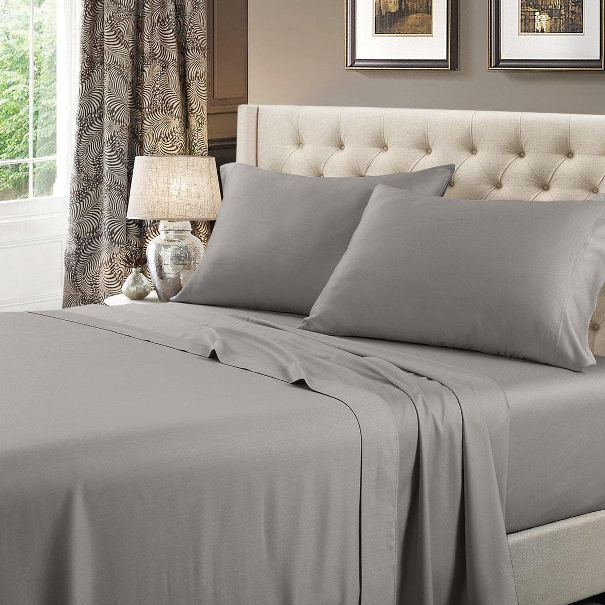 Wyoming King (84" X 84" Bed) Sheet Set 608 Soft Cotton Sateen Made in USA
