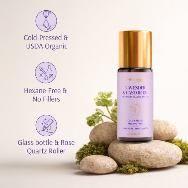 Organic Castor Oil & Lavender Roll-on purity features