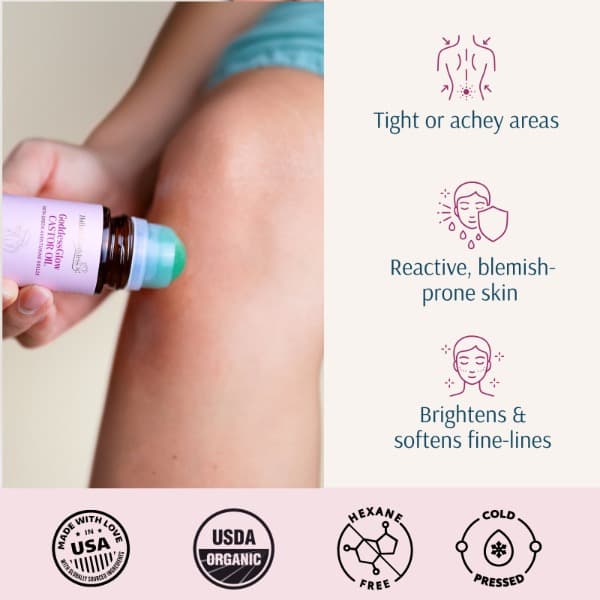 GoddessGlow Castor oil Roll-on Benefits