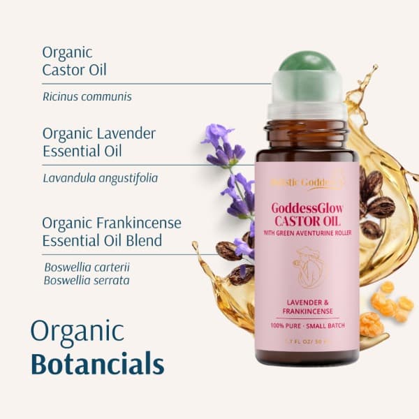 GoddessGlow Castor oil Roll-on Organic Ingredients