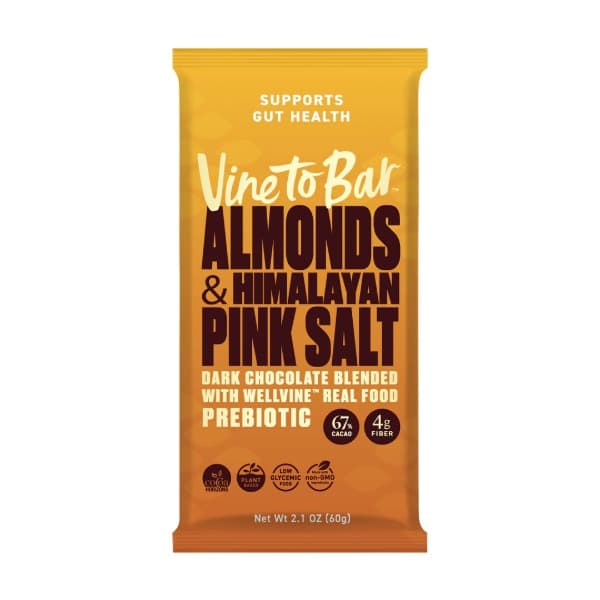 Almonds and Himalayan Pink Salt Dark Chocolate Bar