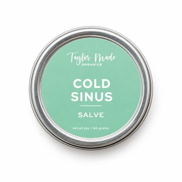 Taylor Made Organics Cold & Sinus Organic Salve Camphor-Free Vapor Rub with Eucalyptus & Peppermint (2 oz)
