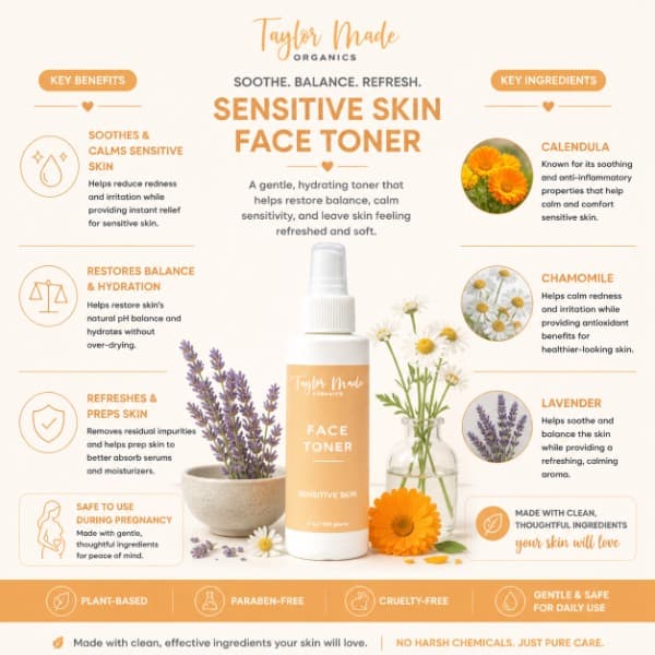 Sensitive Skin Face Toner | Taylor Made Organics
