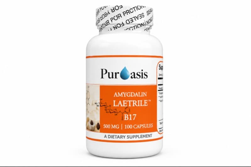 Laetrile B17 Capsules - Amygdalin Supplement from Apricot Seed Extract for Cellular Support, Antioxidant Properties and Daily Wellness Routine - 500 mg / 100 Capsules