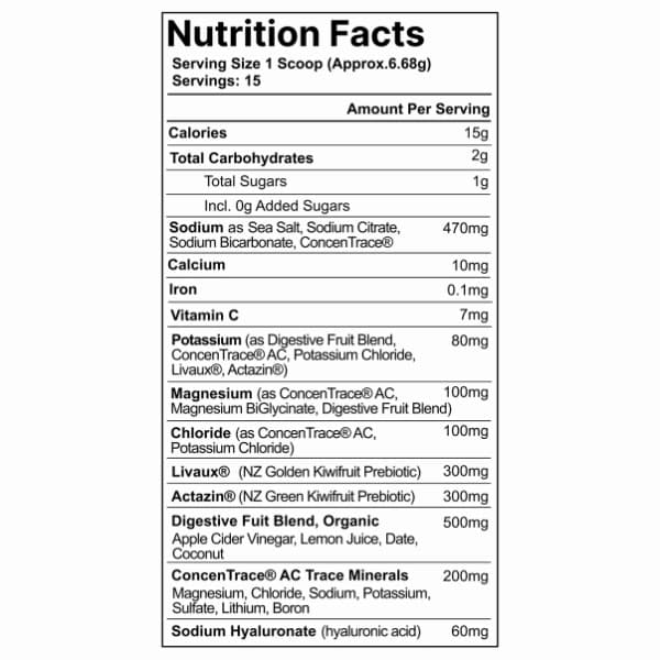 radiant hydration kiwi lemonadetagingredients