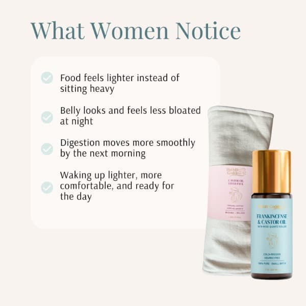 What women notice CASTOR OIL WITH FRANKINCENSE AND LIVER PACK