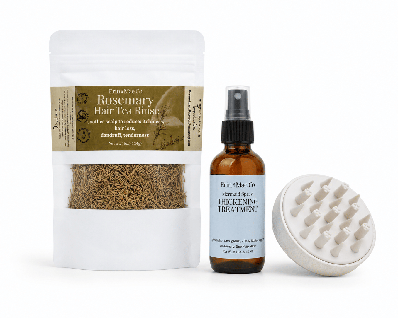 healthy hair trio white backdrop