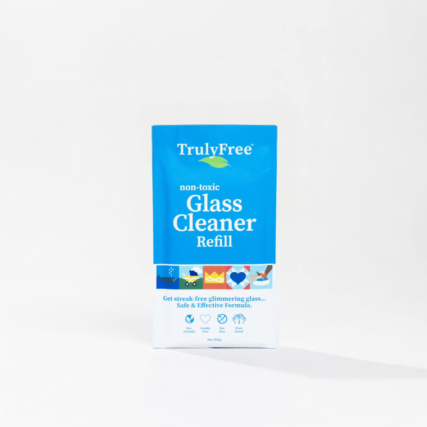 Truly Free Home Non-Toxic Glass Cleaner (1 pack- Refill Pouch)