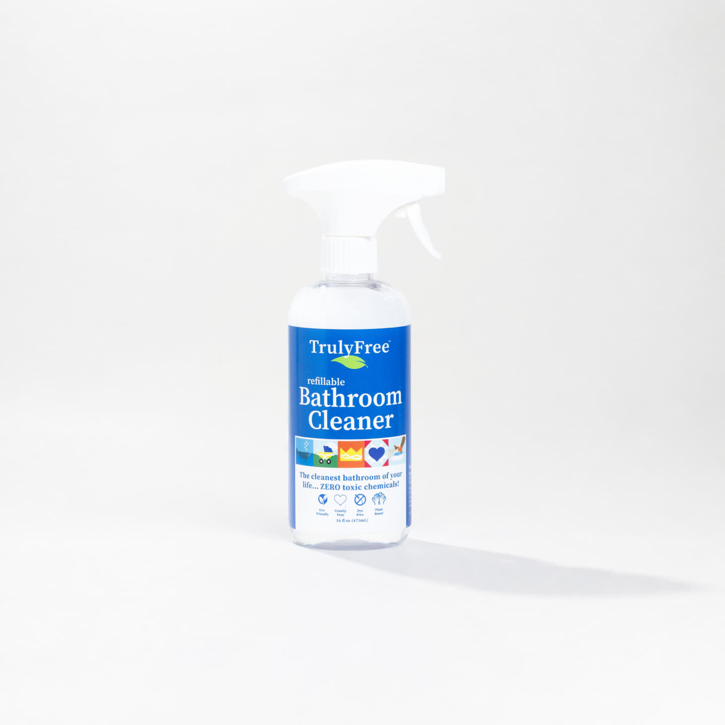 Truly Free Non-Toxic Bathroom Cleaner (Empty Bottle 16oz)Truly Free Non-Toxic Bathroom Cleaner (Empty Bottle 16oz)