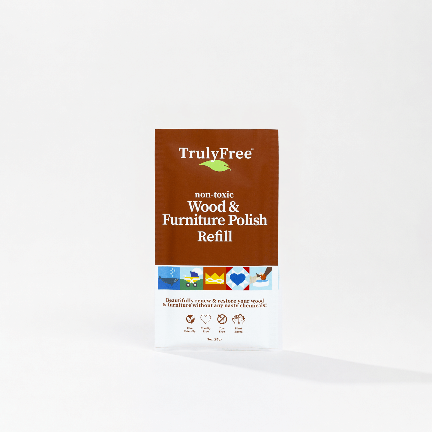 Truly Free Non-Toxic Wood and Furniture Polish (1 pack- Refill Pouch)