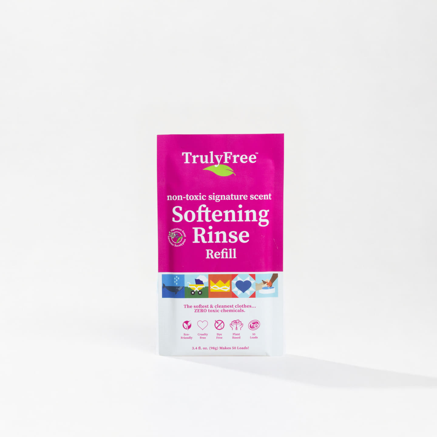 Truly Free - Non-Toxic Natural Fabric Softening Rinse - Signature Scent (1 pack- Refill Pouch)v