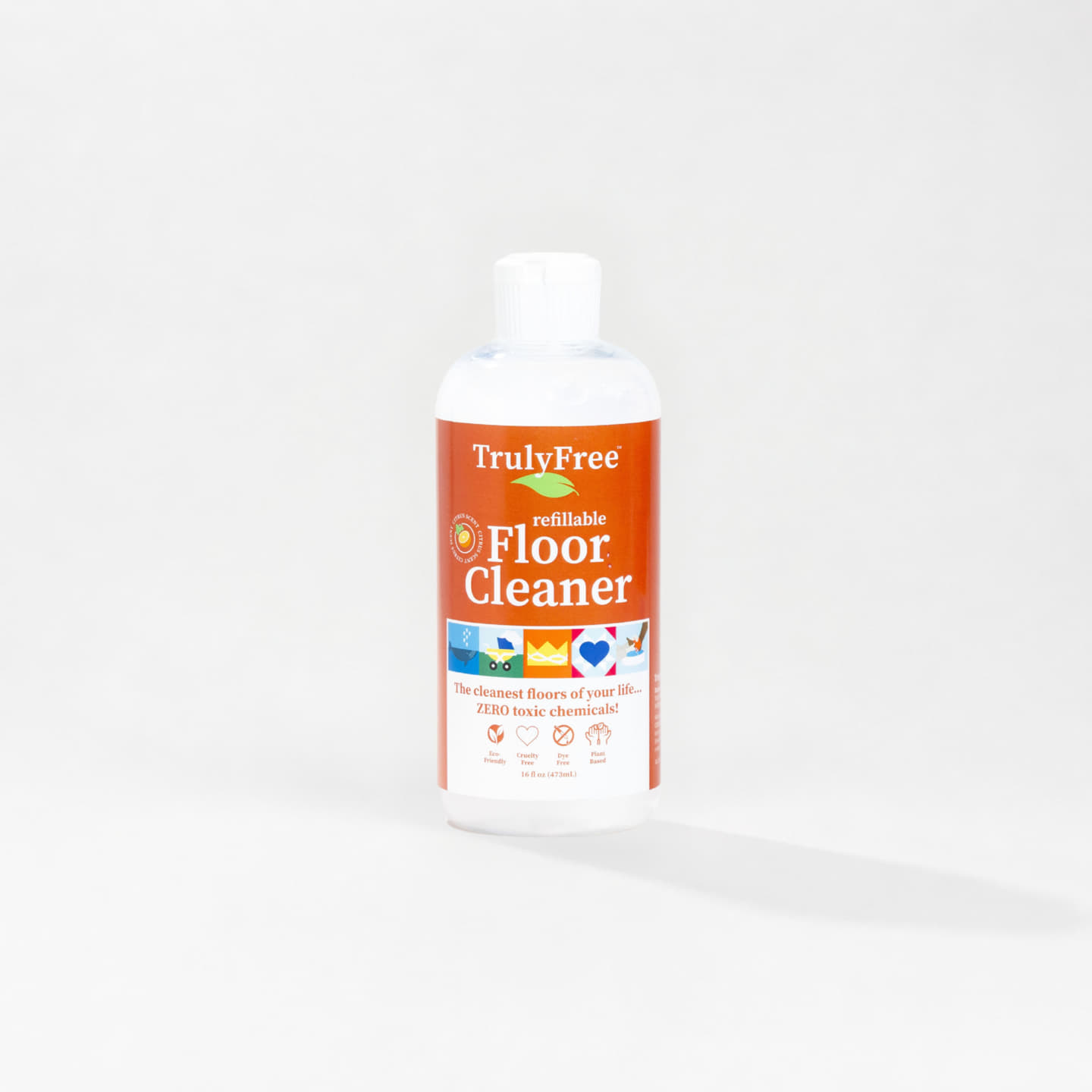 Truly Free Home's Refillable Floor Cleaner(Empty Bottle 16oz)