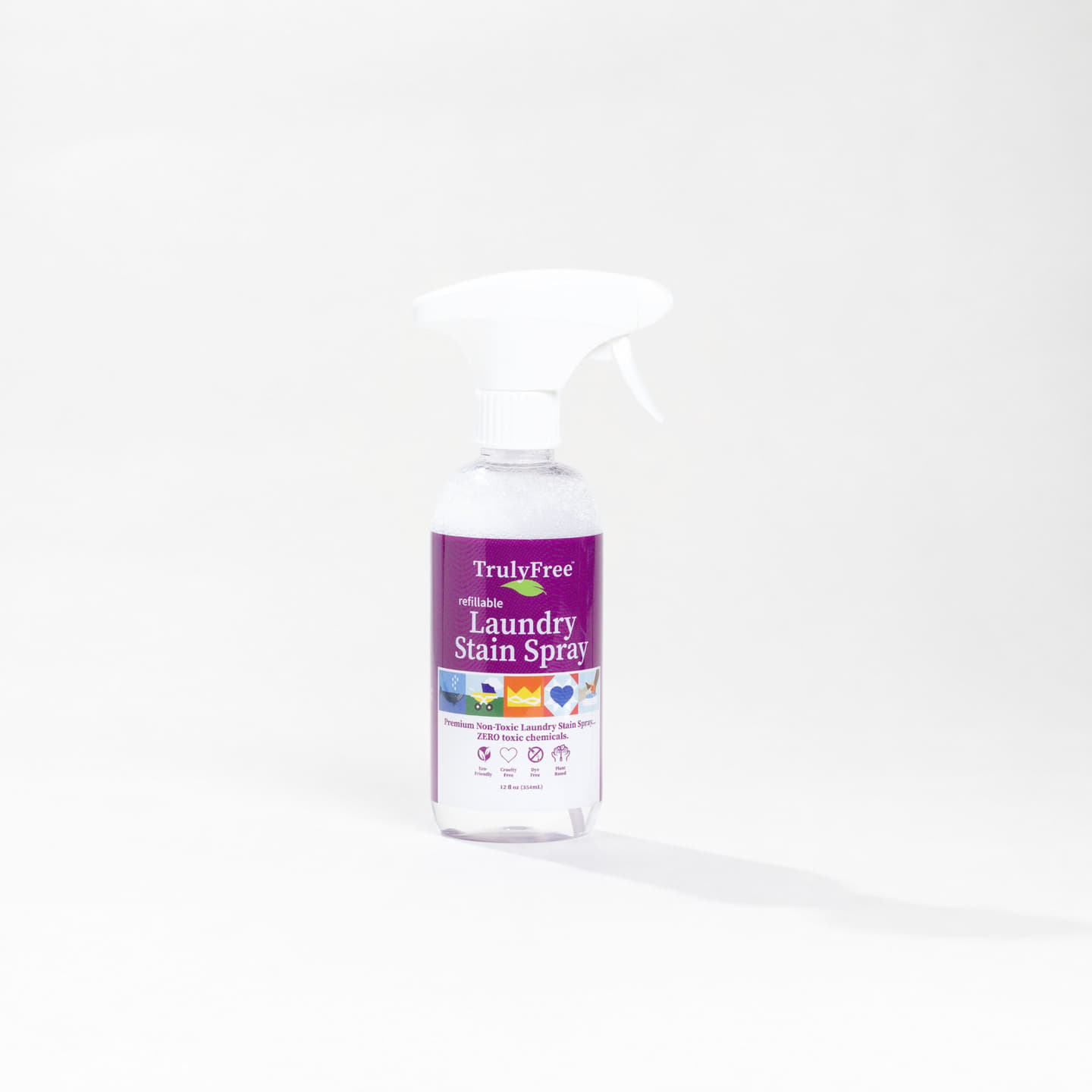 Truly Free Home's Refillable Laundry Stain Spray(Empty Bottle 12oz)
