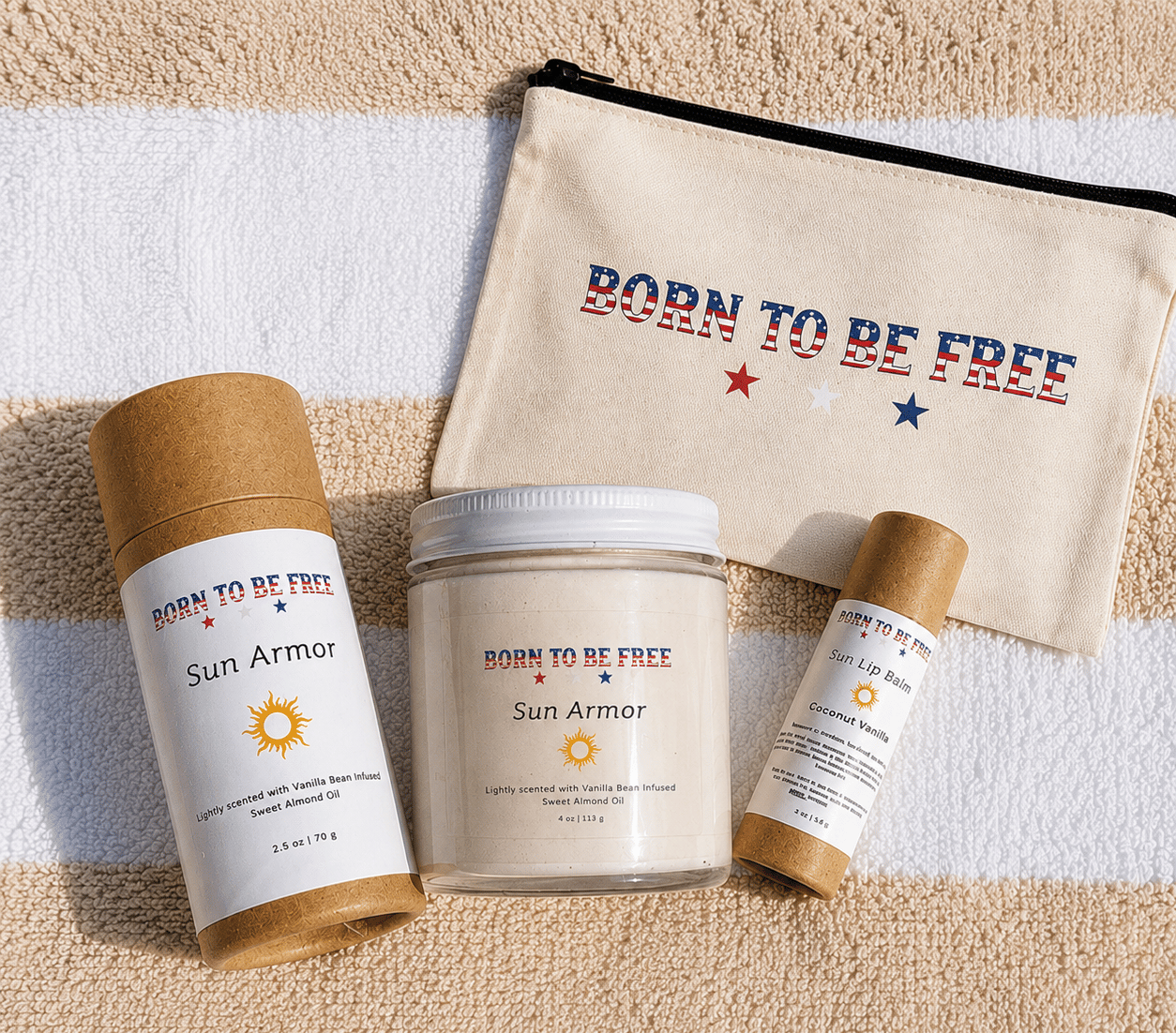 Bornt to be free Travel Pouch bag free gift