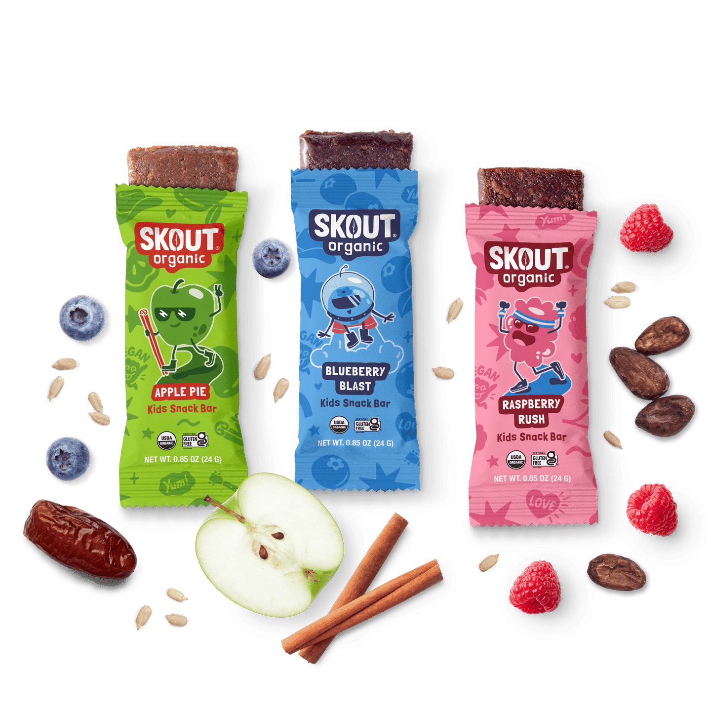 SkoutOrganic_eComm_KidsSnackBars_FruitVariety_18BarPack_Flatlay