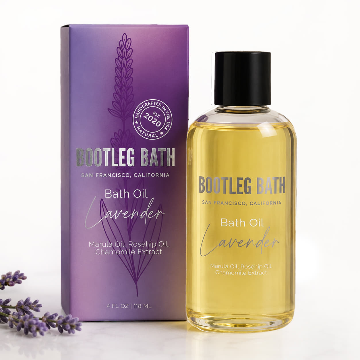 Lavender Bath Oil with Marula Oil, rosehip Oil
