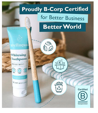 Wellnesse Whitening Hydroxyapatite Toothpaste with Xylitol - 5 Tubes- Remineralizing and Sensitivity Relief - Fluoride Free Toothpaste w/Natural Ingredients - Remineralization Natural Toothpaste